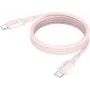 ANSMANN Magnetický USB-C silikónový kábel 1,2 m rosé