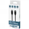 ANSMANN USB-C na USB-C dátový a nabíjací kábel 2 m čierna 60W PD