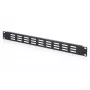 Vetraný záslepný panel 1U DIGITUS pre 19-palcové racky, čierny