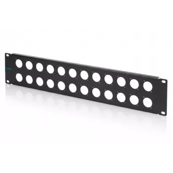 DIGITUS 2U rackový zaslepovací panel pre 24 D-Sub modulov, 19 palcov, čierny