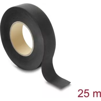 Delock textilná páska 25 m x 19 mm ručne trhateľná samolepiaca čierna