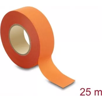 Delock textilná lepiaca páska 25 m x 25 mm, trhateľná, samolepiaca, oranžová