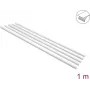 Delock samolepiaci káblový kanál s posuvným krytom 20 x 10 mm, 1 m, balenie 5 ks, biela