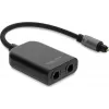 Delock S/PDIF TOSLINK rozdeľovač 1 vstup 2 výstupy