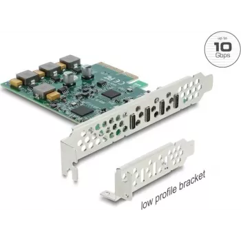 Delock PCI Express x4 karta na 4 x USB Type-C™ 10 Gbps - Low Profile formát