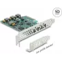 Delock PCI Express x4 karta na 4 x USB Type-C™ 10 Gbps - Low Profile formát