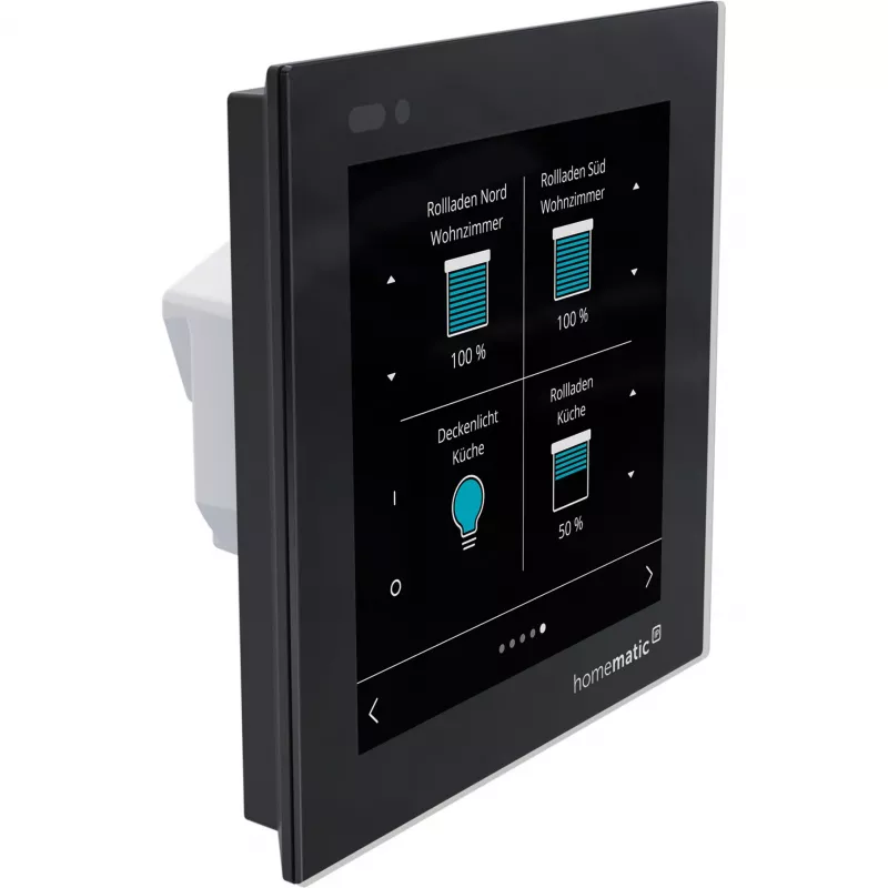 Homematic IP Glass Display nástenný termostat (HmIP-WGD) - čierny