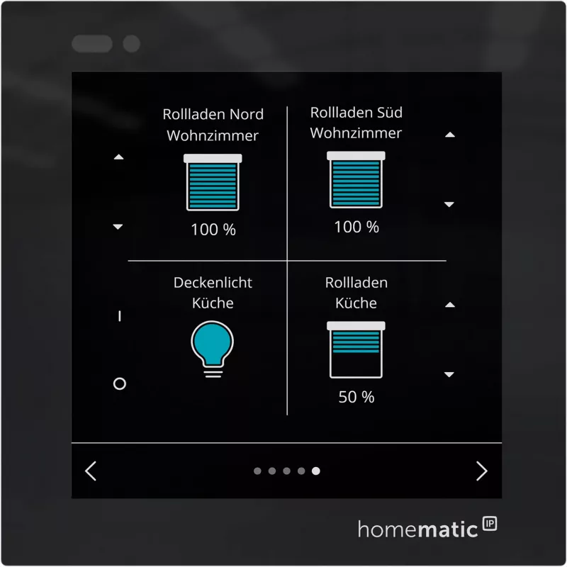 Homematic IP Glass Display nástenný termostat (HmIP-WGD) - čierny