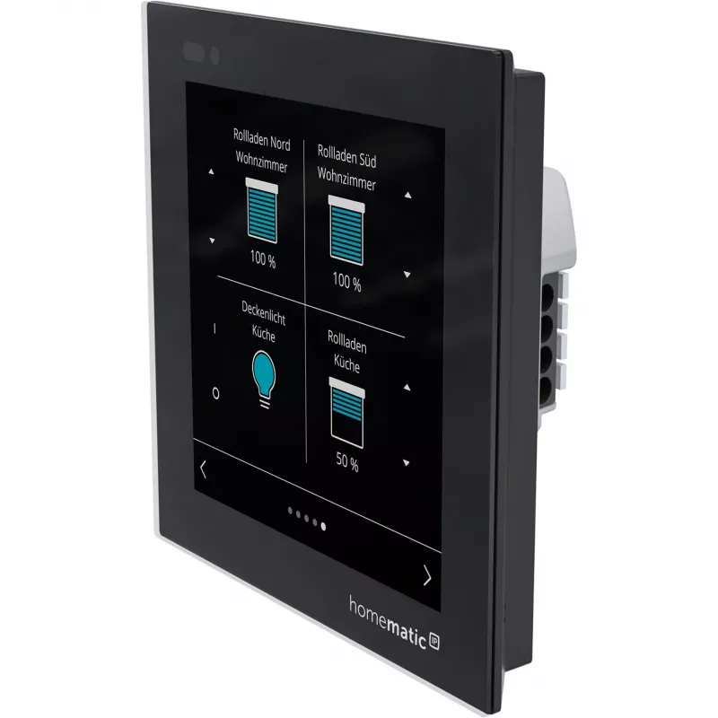 Homematic IP Glass Display nástenný termostat (HmIP-WGD) - čierny
