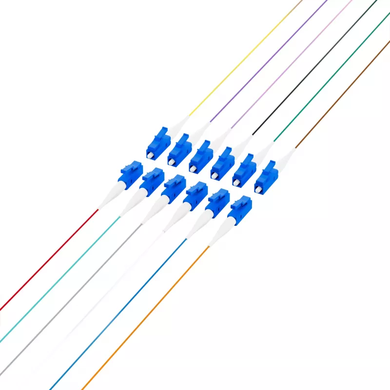 EFB FTTH pigtail LC OS2 G.657.A2 sada 12 farieb, 2m, Singlemode 9/125µm, odolný proti ohybu, 12 vlákien