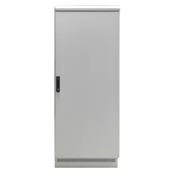 EFB Elektronik 19 palcový IP55 sieťový rozvádzač 24U 800x800 s predmontovanou základňou, svetlosivá RAL 7035