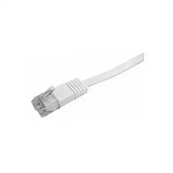 Plochý patch kábel CAT5e UTP LogiLink CP0137, RJ-45 na RJ-45, 5 m, biely
