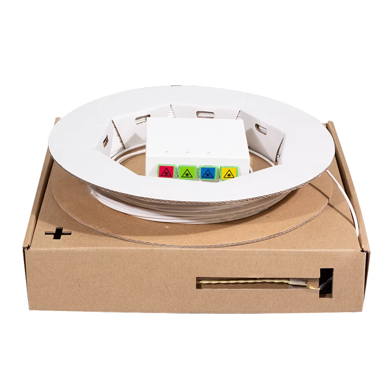 LogiLink FB4SC50 FTTH ukončovacia krabica s 50 m OS2 Singlemode SC/APC káblom, biela