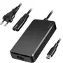 LogiLink 100W USB-C PD univerzálny napájací zdroj s pevným káblom, čierna