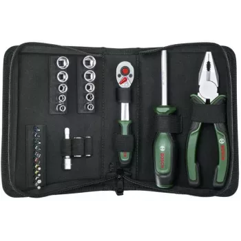 Bosch Starter sada náradia, 26-dielna (zelená/čierna, s textilným puzdrom na zips)