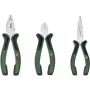 Bosch 3-dielna sada klieští 1600A02C0S (zelená/čierna) – kombinované kliešte, bočné štípačky, vodárenské kliešte