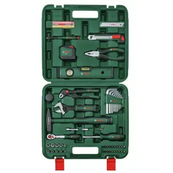 Bosch 73-dielna sada náradia pre domácnosť v zelenom pevnom kufríku