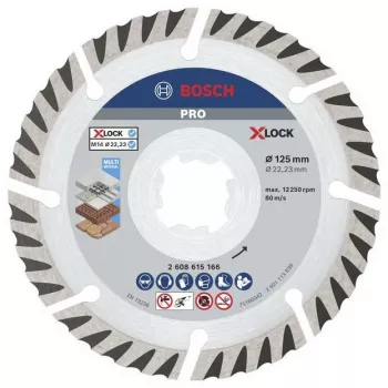 BOSCH POWERTOOLS PRO diamantový rezací kotúč X-LOCK MultiMaterial, Ø 125 mm (2 kusy, otvor 22,23 mm)