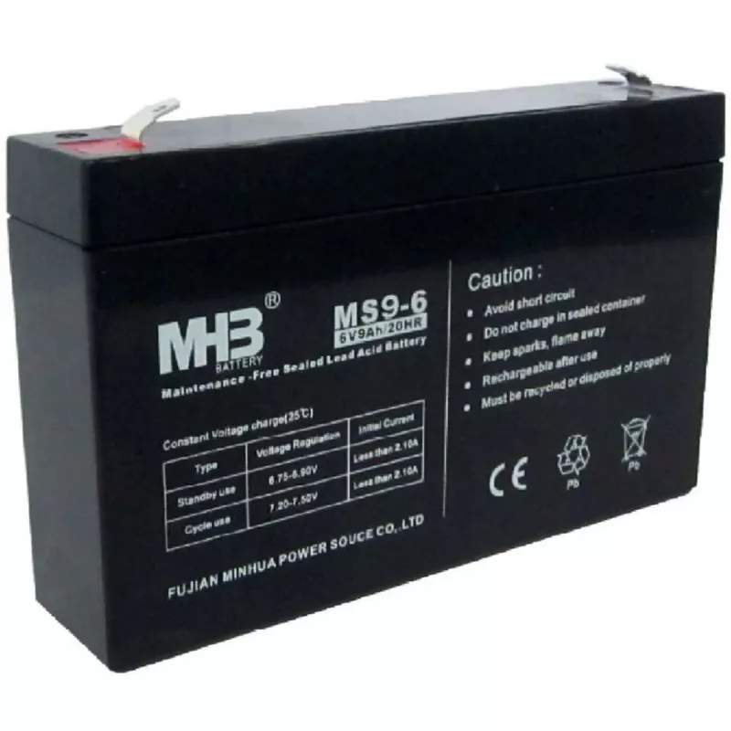 PowerWalker batéria MHB MS9-6 6V 9Ah uzavretá olovená batéria pre UPS systémy