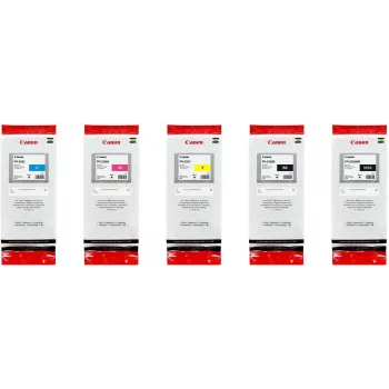 Canon Originál PFI-320 atramentové kazety - balenie 5 ks multipack azúrová purpurová žltá čierna - Originál - čierna