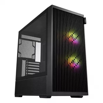 Fortron M330 Mini-Tower PC skriňa s tvrdeným sklom, čierna