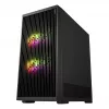 Fortron M330 Mini-Tower PC skriňa s tvrdeným sklom, čierna
