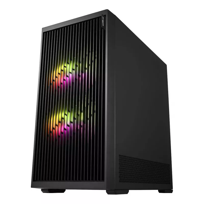 Fortron M330 Mini-Tower PC skriňa s tvrdeným sklom, čierna