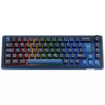 Ducky OK-M 65 mechanická herná klávesnica, 65% rozloženie, Hot-Swappable KTT lineárne spínače, Per-Key RGB, ISO, PBT Double-Shot keycaps, káblová USB-C, čierna