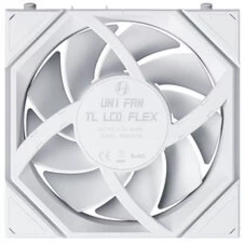 Lian Li UNI FAN TL120 LCD FLEX Wireless ARGB biely 120 mm Reverse Blade ventilátor do skrine