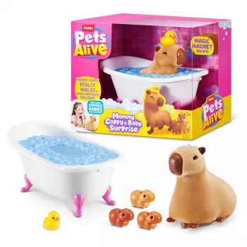 ZURU Pets Alive Mommy Capybara and Baby Surprise interaktívna hračka