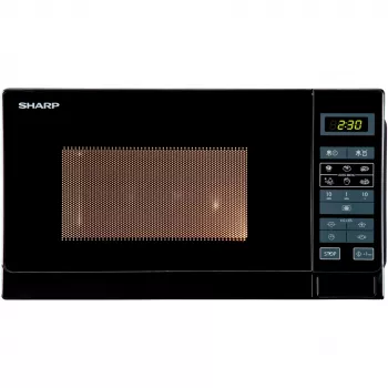 Sharp R-242(BK)W solo mikrovlnná rúra - 20 litrov - 800 W - čierna