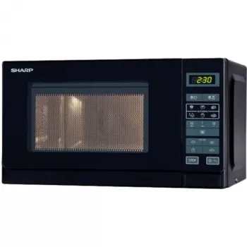 Sharp R-242(BK)W solo mikrovlnná rúra - 20 litrov - 800 W - čierna