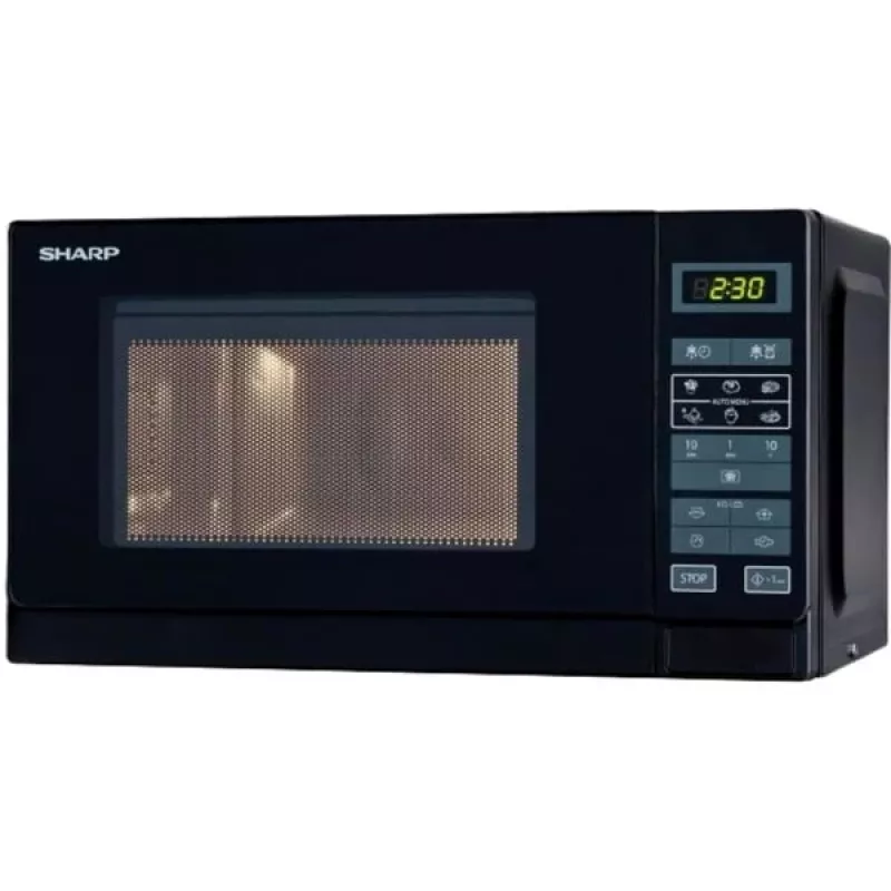 Sharp R-242(BK)W solo mikrovlnná rúra - 20 litrov - 800 W - čierna