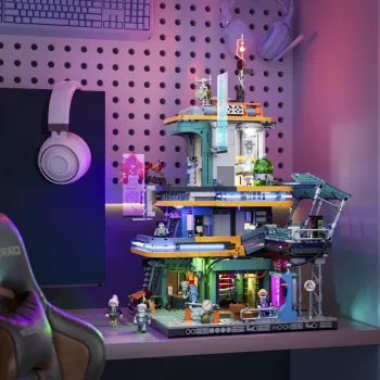 LUMIBRICKS Cyberpunk Neoncity - Apartment 1000-dielne puzzle