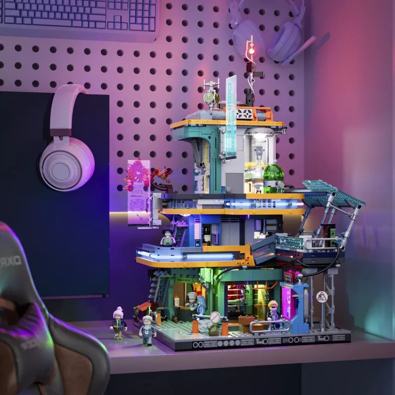 LUMIBRICKS Cyberpunk Neoncity - Apartment 1000-dielne puzzle