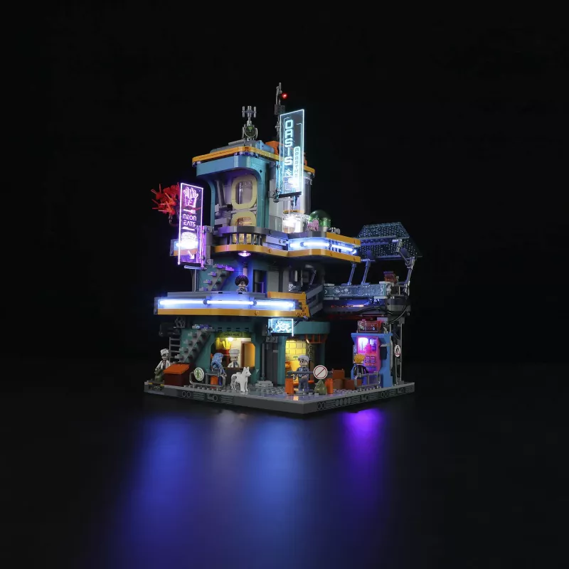 LUMIBRICKS Cyberpunk Neoncity - Apartment 1000-dielne puzzle