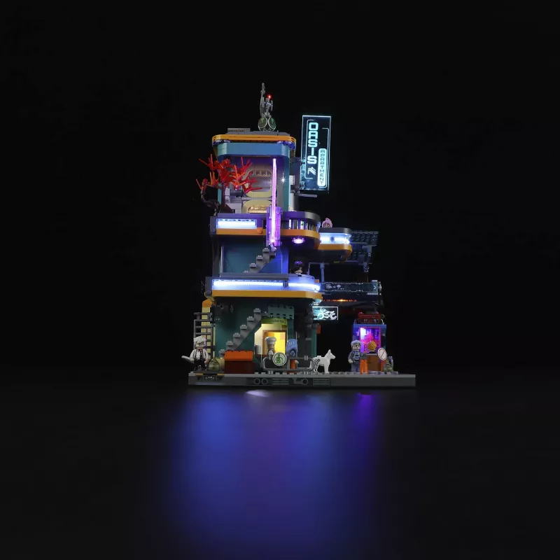 LUMIBRICKS Cyberpunk Neoncity - Apartment 1000-dielne puzzle