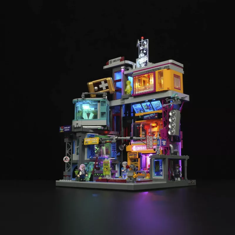 LUMIBRICKS Cyberpunk Neoncity Gamestack LED neónová tabuľa