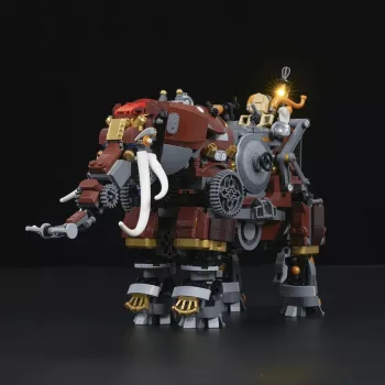 Lumibricks Steamphant Steampunk slon LED stavebnica 800 dielov USB napájaný výstavný model