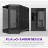NZXT H6 2026 Mid-Tower Airflow Gaming skriňa čierna temperované sklo