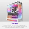 NZXT H6 2026 Mid-Tower Airflow Gaming skriňa biela temperované sklo