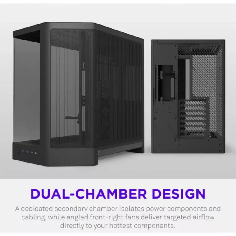 NZXT H6 RGB+ 2026 Mid-Tower Airflow Gaming skriňa čierna temperované sklo