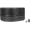 Logitech Ergo Series Wave Keys for Business bezdrôtová ergonomická klávesnica, taliansky layout, grafitová