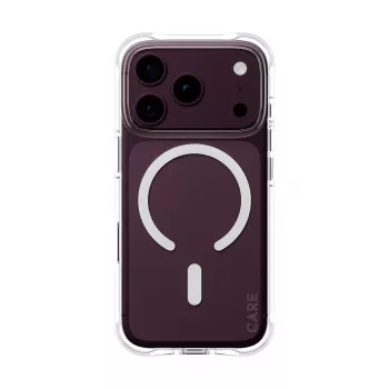 CARE by PanzerGlass Samba puzdro pre iPhone 17/18 Pro priehľadné biele MagSafe