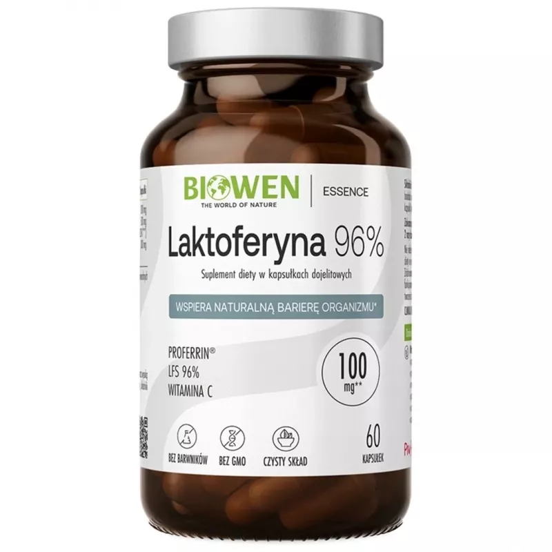 BIOWEN Lactoferrin 96% – 60 kapsúl – vysoko čistý hovädzí lactoferrin výživový doplnok