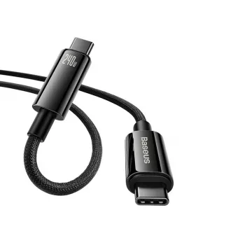 Baseus Tungsten Gold USB-C na USB-C 240W rýchlonabíjací kábel 1m čierny
