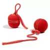 Cheerble WICKED BALL DUO2-VINTAGE RED inteligentná interaktívna hračka pre domáce zvieratá, 2 loptičky, USB-C nabíjanie, IP65 odolná proti striekajúcej vode, 3 herné režimy, pre mačky a malé psy