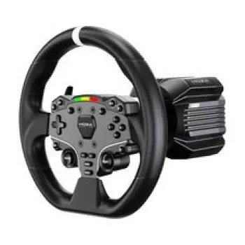 MOZA R5 Pro Racing Simulator - 5,5 Nm Direct Drive Wheelbase, 11-palcový kožený volant, sada 2 pedálov
