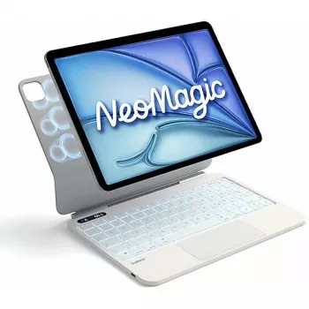Inateck NeoMagic KB903-11A magnetické puzdro s klávesnicou pre iPad Air 11 / iPad Pro 11, QWERTZ, mliečnobiela