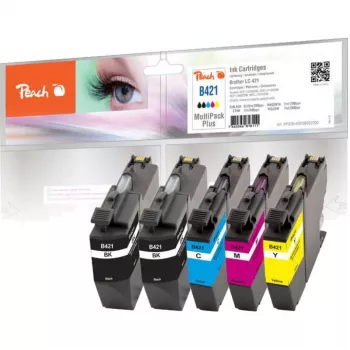 PEACH Ink Multipack PI500-430 kompatibilné s Brother LC-421 (čierna, cyan, magenta, žltá) - balenie 4 ks
